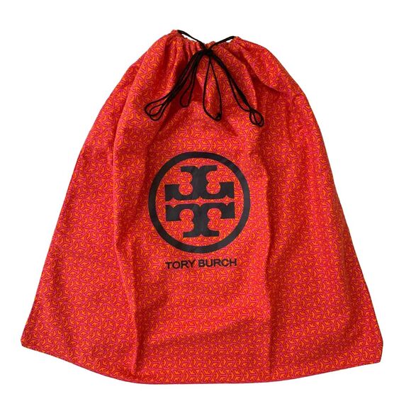 Tory Burch Handbags - Tory Burch Handbag Drawstring Dust Bag Orange and Pink with Black Logo Large